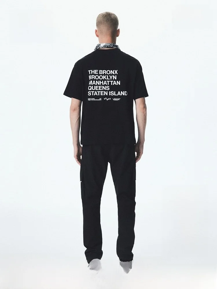 

Футболка H&M с мягким принтом, свободного кроя, унисекс, весенняя, модная, базовая, с круглым вырезом, 100% хлопок