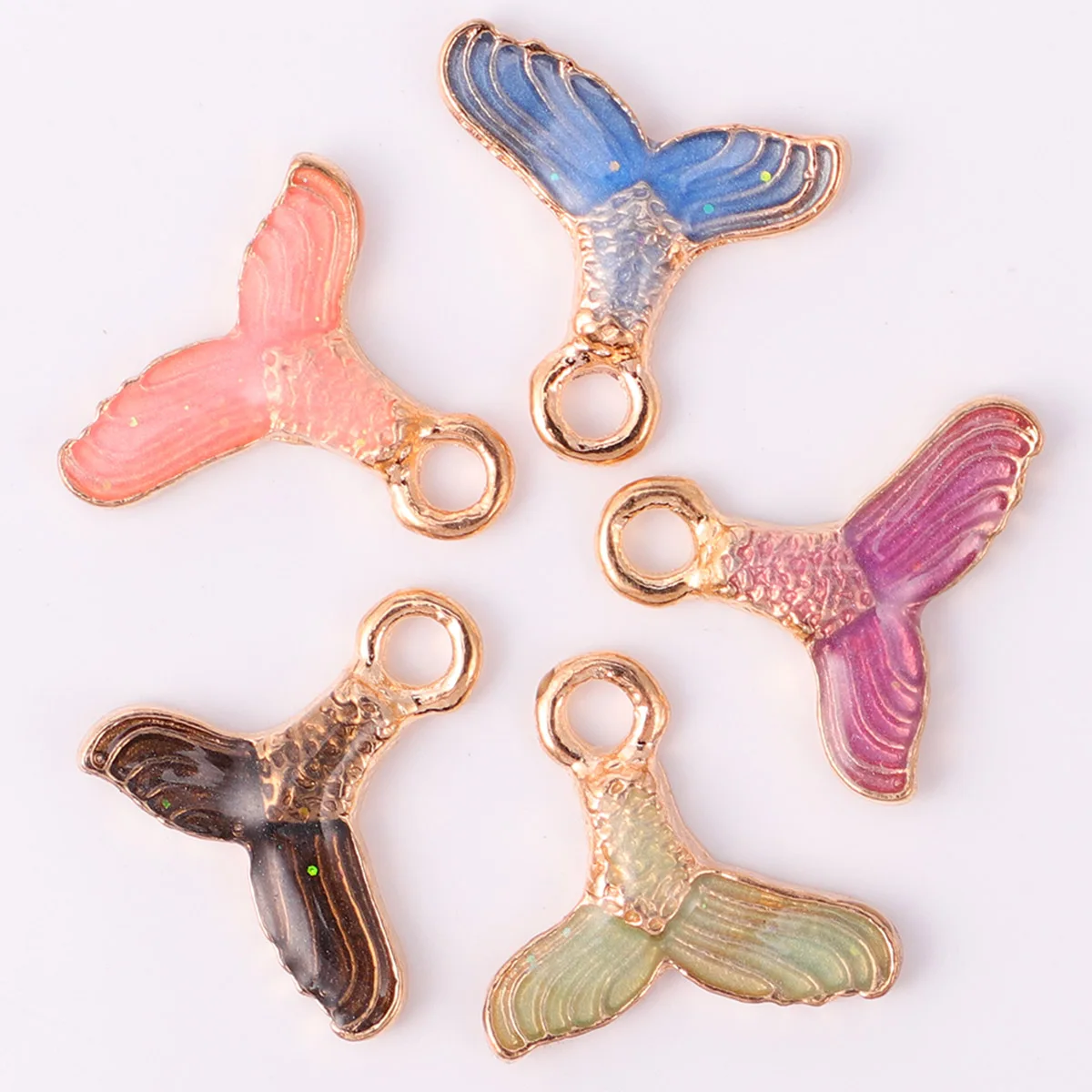 

50pcs Fishtail Earring Accessories DIY Pendant Jewelry Making Charms Lightweight Durable Smooth Unique Stylish Simple Design