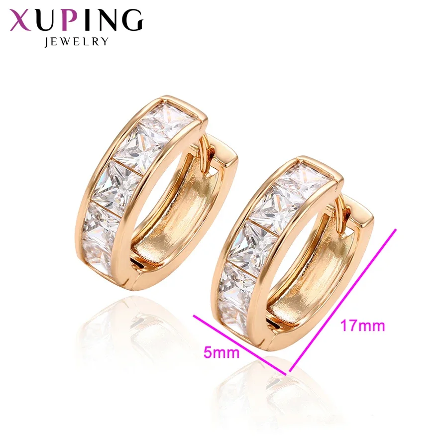 Xuping Jewelry New Arrival Fashion Mixed Charm More Items Gold Color Huggies Earrings for Women Girl Party Gift