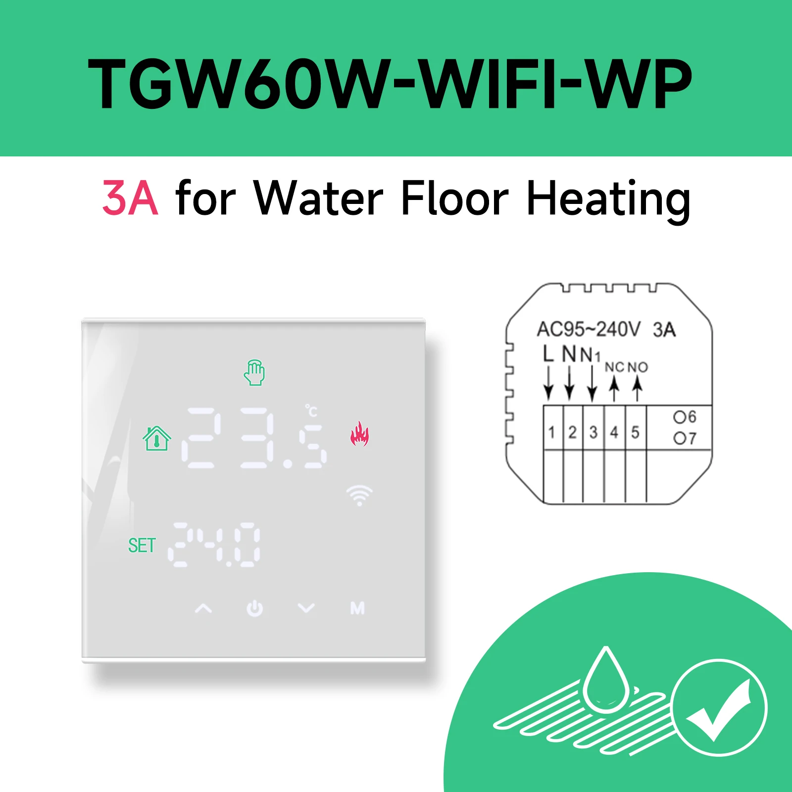 BEOK TUYA Smart Home Termoregulador Wifi Termostato de piso cálido para caldera de temperatura de calefacción eléctrica caldera de gas Yandex