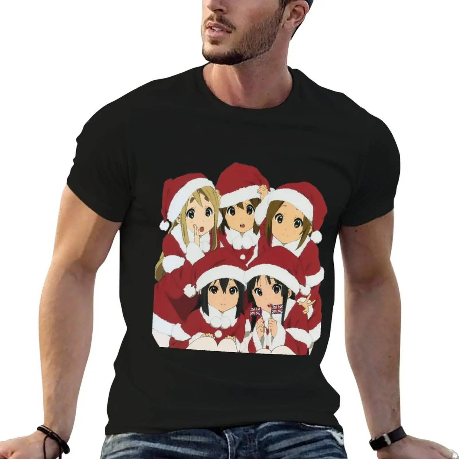 Christmas K-On! T-Shirt plus sizes sweat cute tops sports fans men workout shirt