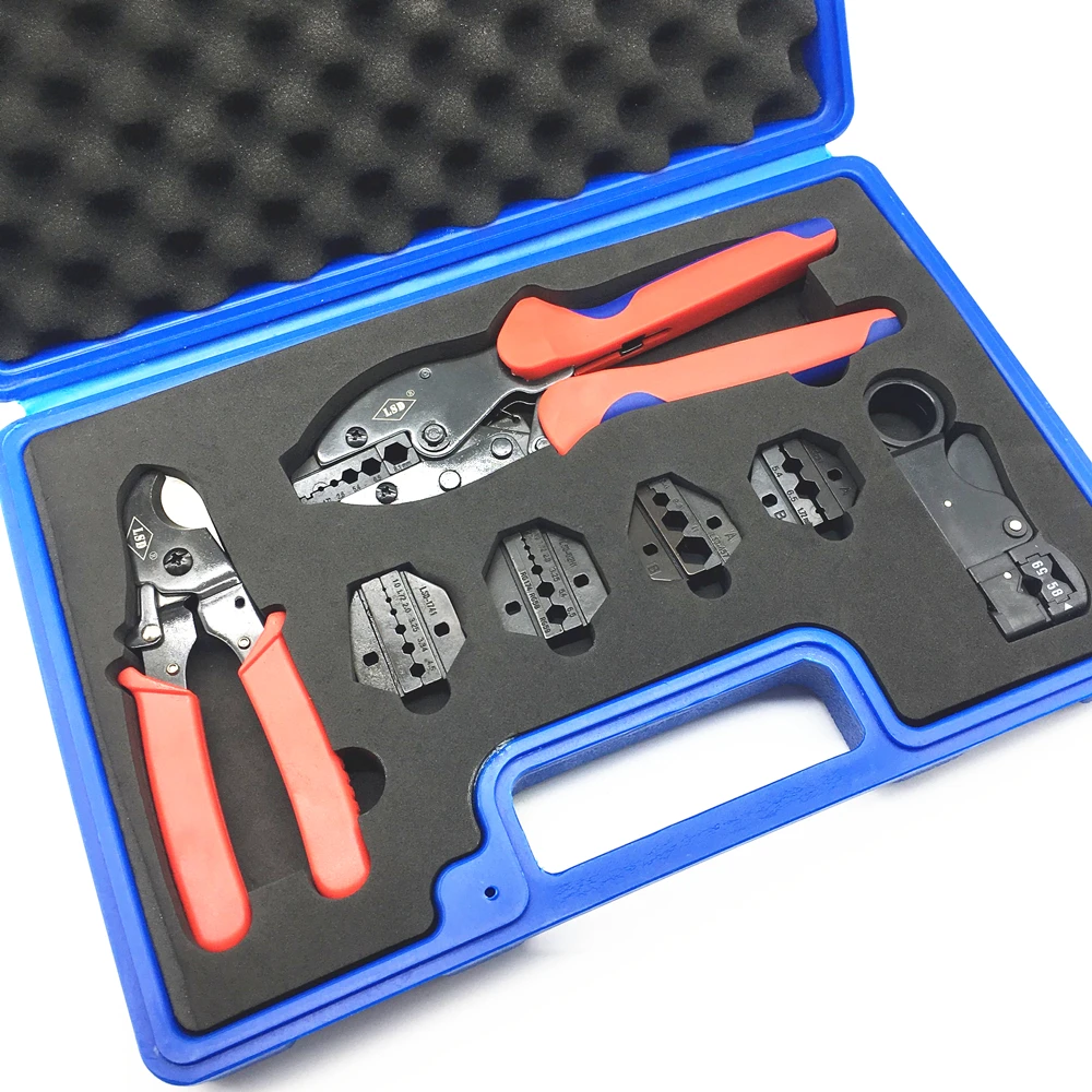 Coaxial cable crimping tool kit for BNC connector RG58,59,6,11 cable wire cutter stripper crimp pliers multi tool set LY-05H-5A2
