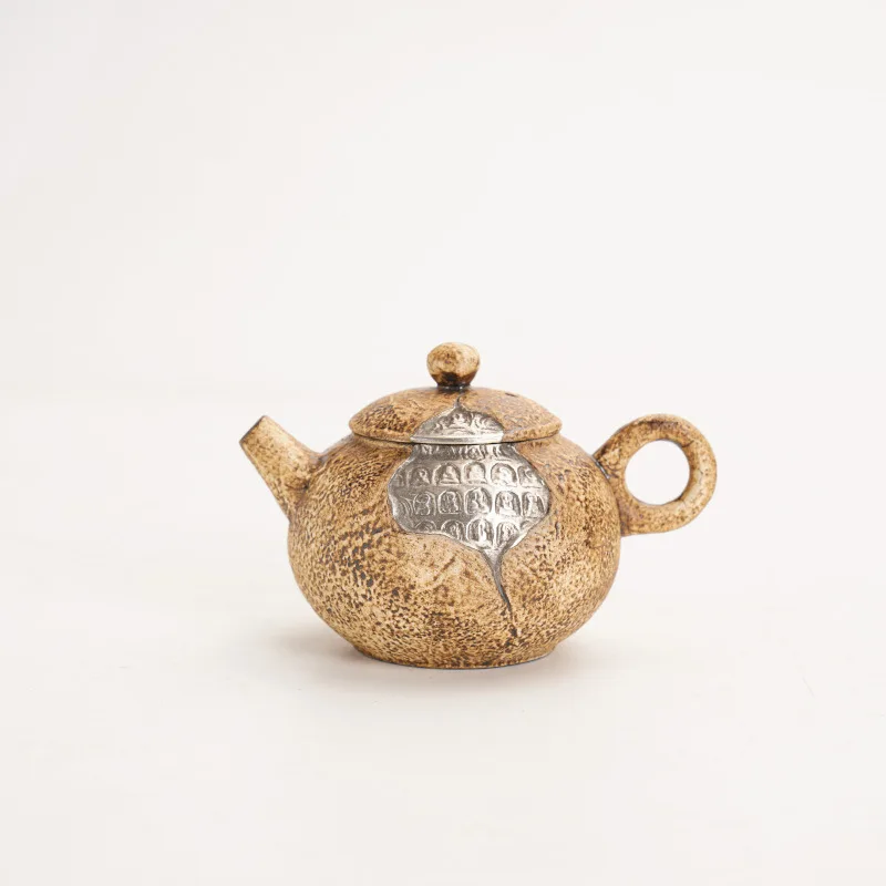 

Ru Kiln Teapot Openable Ceramic Tea Brewing Pot Household Single Pot with Filter Chinese Kung Fu Tea Set Handheld Single Pot