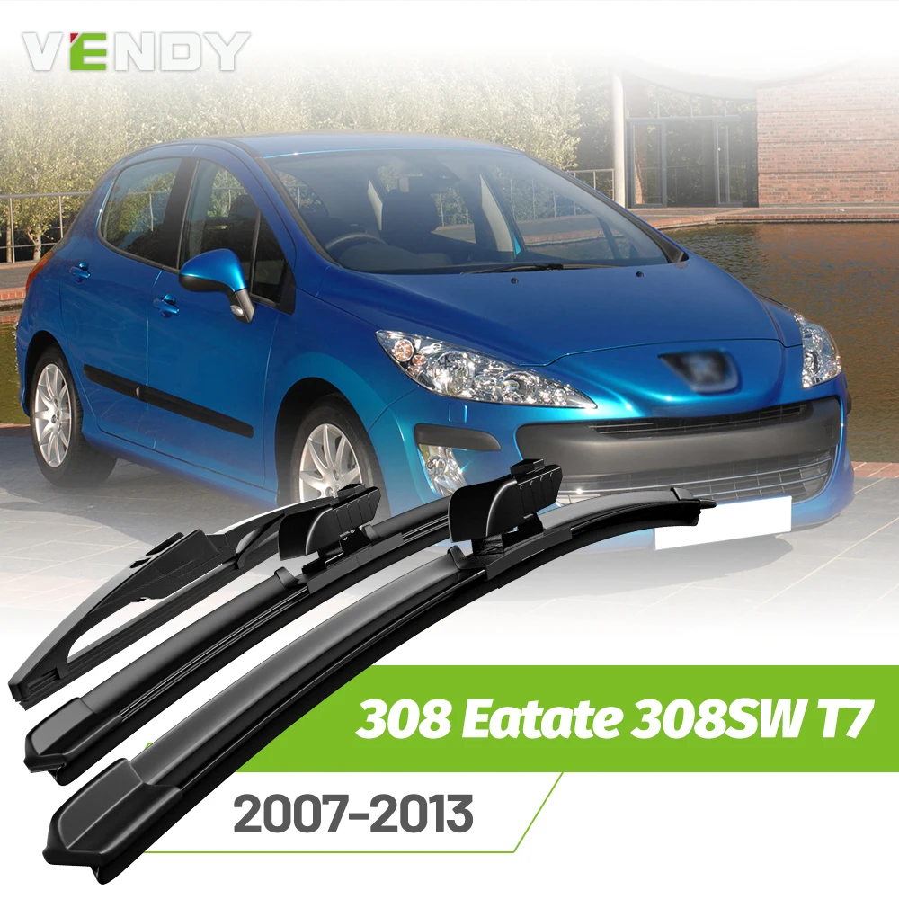 

Front & Rear Wiper Blades Set For Peugeot 308 Eatate 308SW T7 2007-2013 Windshield Windscreen Window Rain Brushes 30"+26"+12"