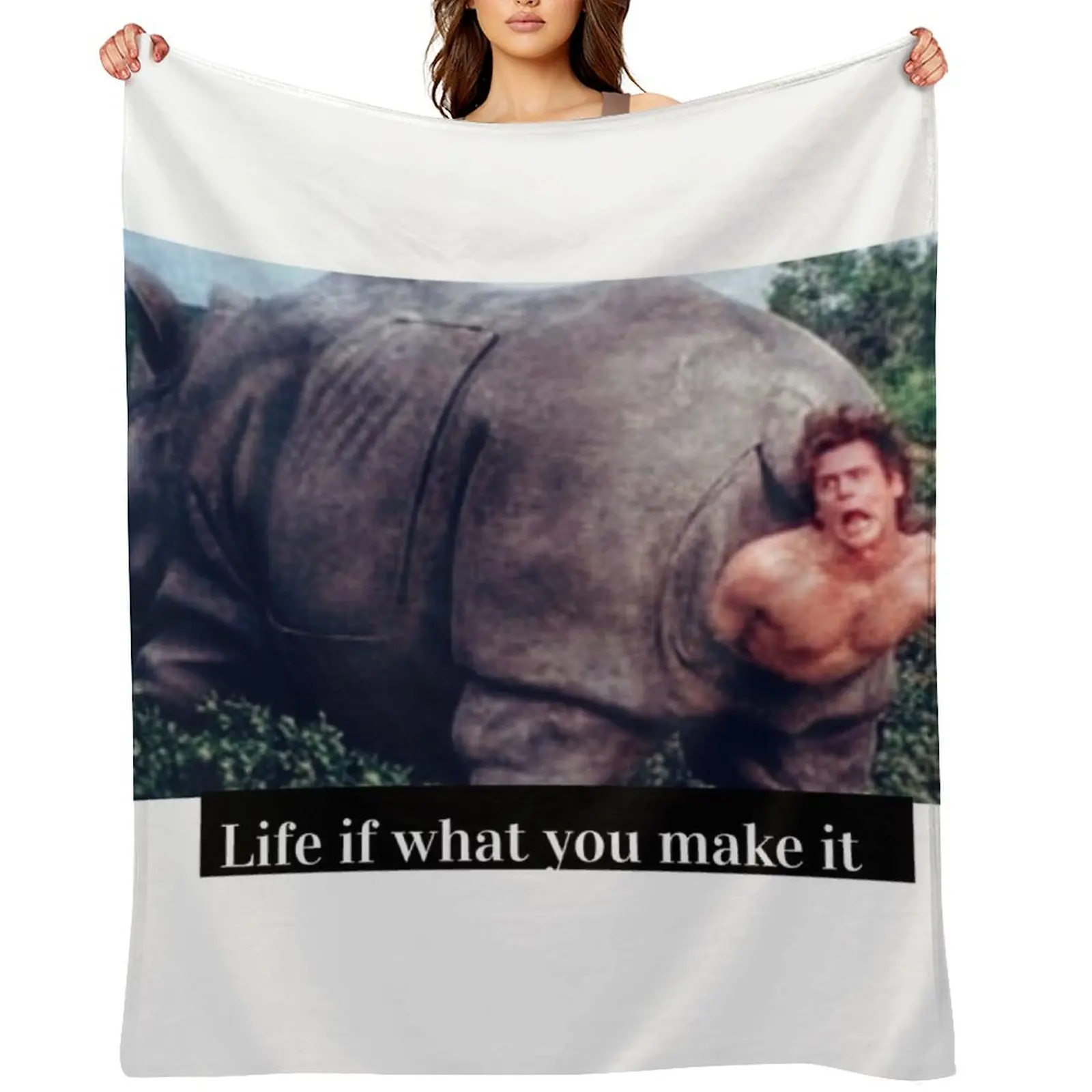

Life is what you make it Throw Blanket anime Loose Retros Summer Beddings Blankets