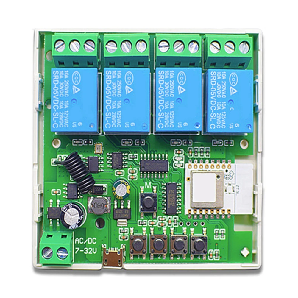 Home Automation Switch 4CH Switch Module AC 85-250V Input Voltage Real-time Status Monitoring For Smart Life App Home Automation
