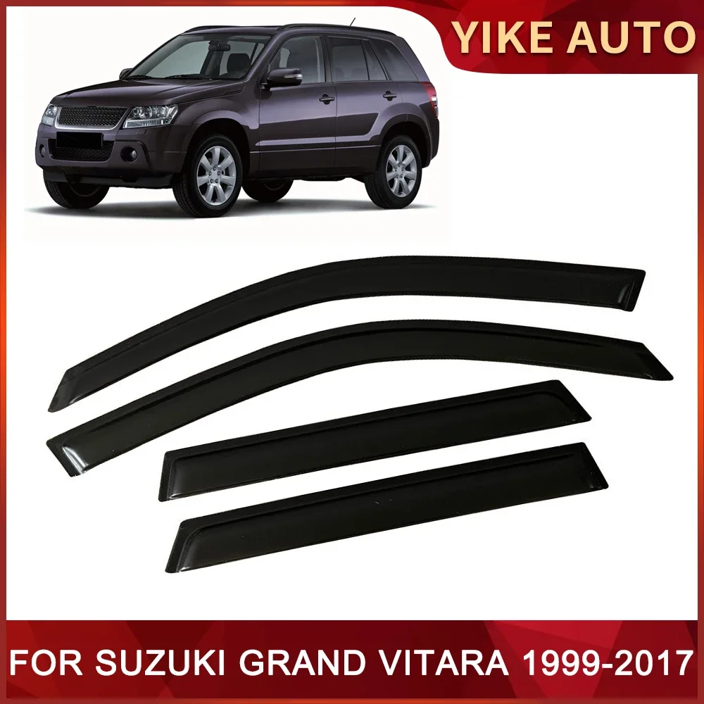 Window Visor for SUZUKI GRAND VITARA 1999-2017 Weathershied Door Visor Wind Sun Rain Guards Side Window Wind Deflectors Auto