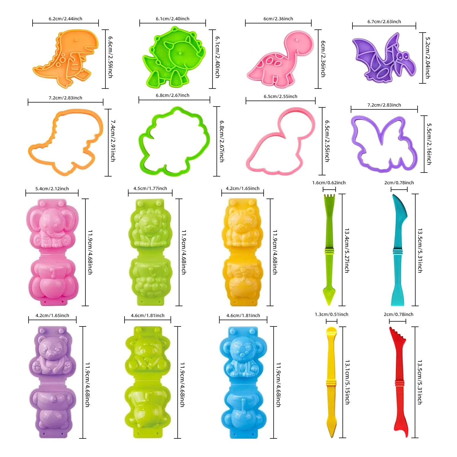 ثلاثية الأبعاد اللعب قوالب العجين مجموعة اكسسوارات العجين للأطفال ثلاثية الأبعاد الكرتون الأسد القرد ديناصور البلاستيسين قالب لتقوم بها بنفسك الطين أداة للأطفال G