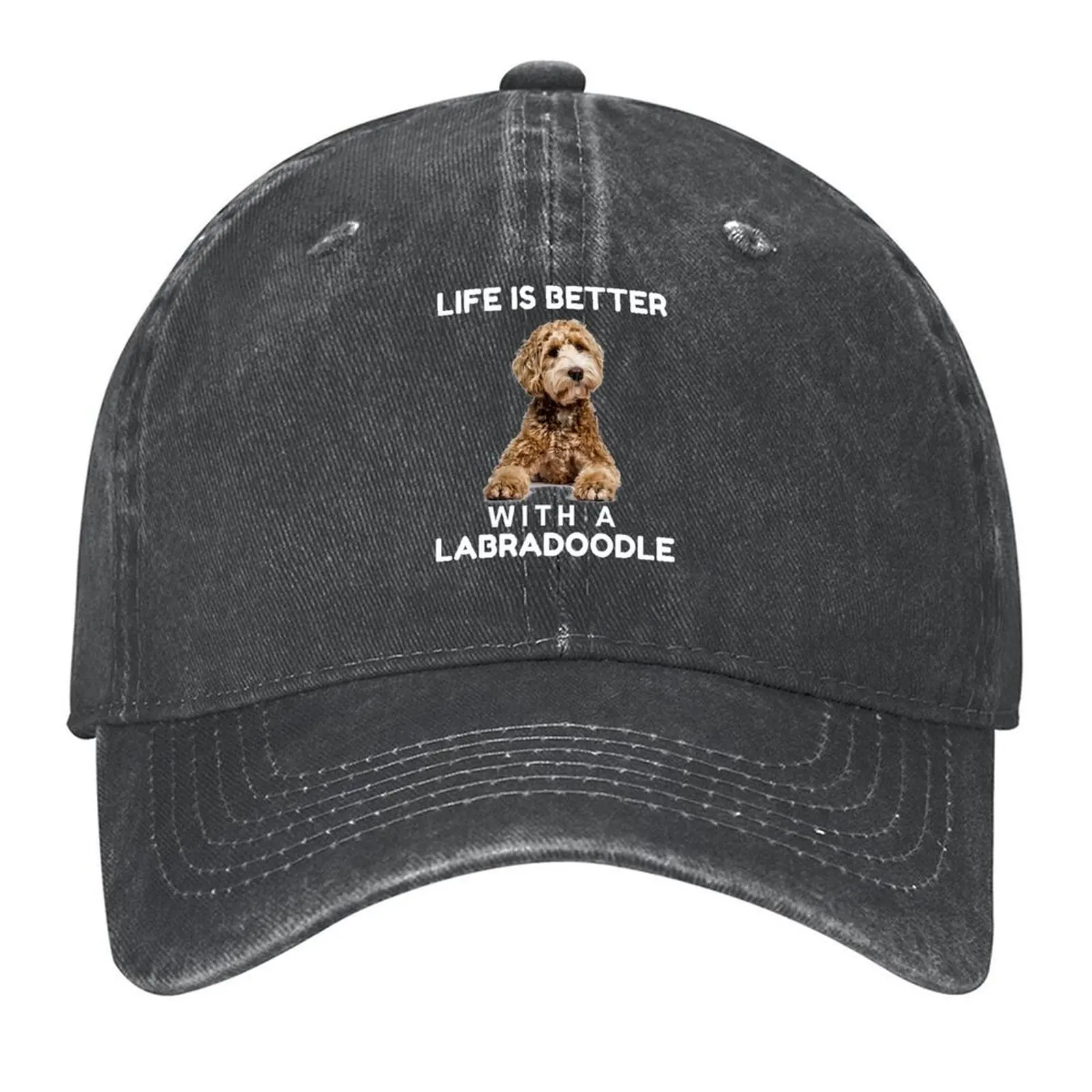 

Life is Better with Mini Labradoodle Baseball Cap sun caps men's big size hat luxury woman cap Fashion Beach Golf Women Men's