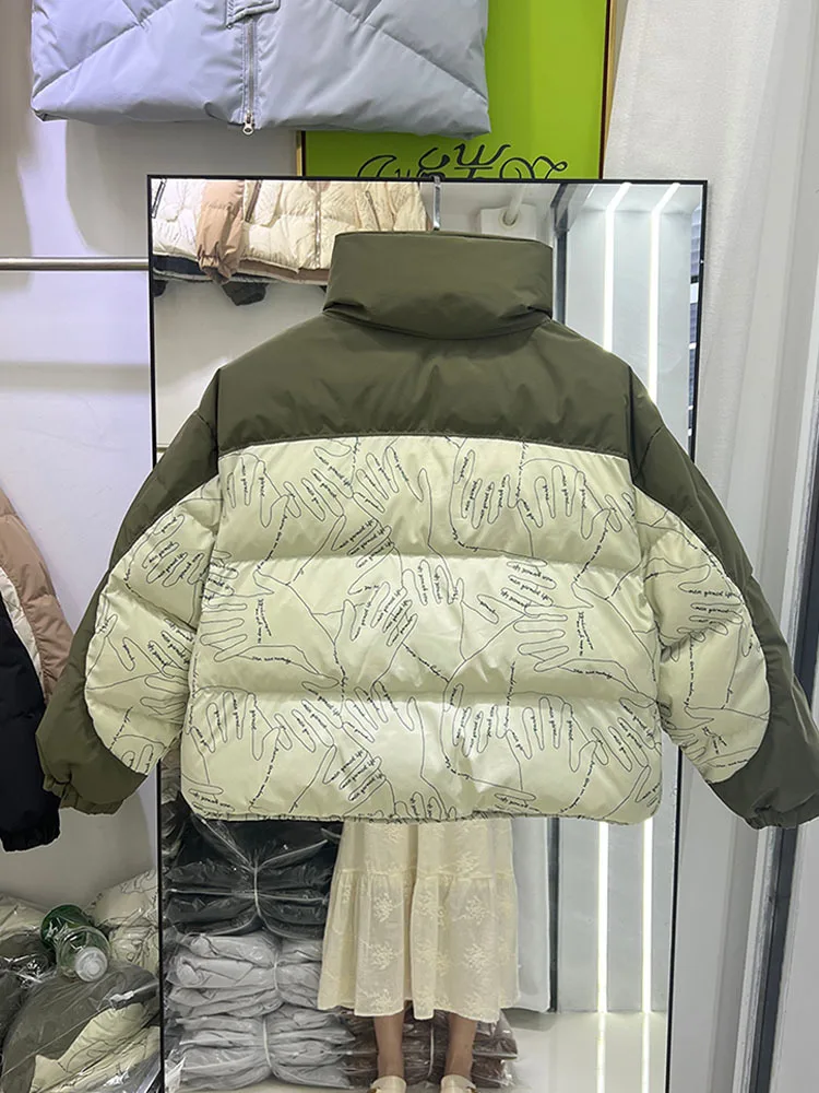 2023 Women\'s White Duck down Jacket New Tide Brand Thickened Down Jacket Korean Version of Puffer Winter Jacket