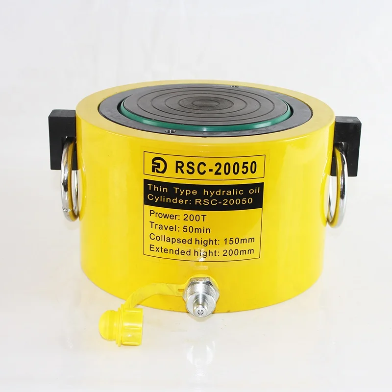 200 Ton Long Stroke Single Acting Hydraulic Cylinder Jack, Short Type RSC-20050 Hydraulic Lifting Cylinder