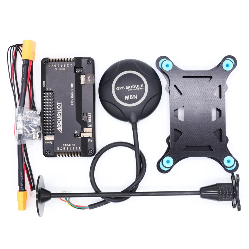 APM2.8 APM 2.8 flight controller+M8N GPS built-in compass +power module+gps stand+shock absorber for RC Quadcopter Multicopter