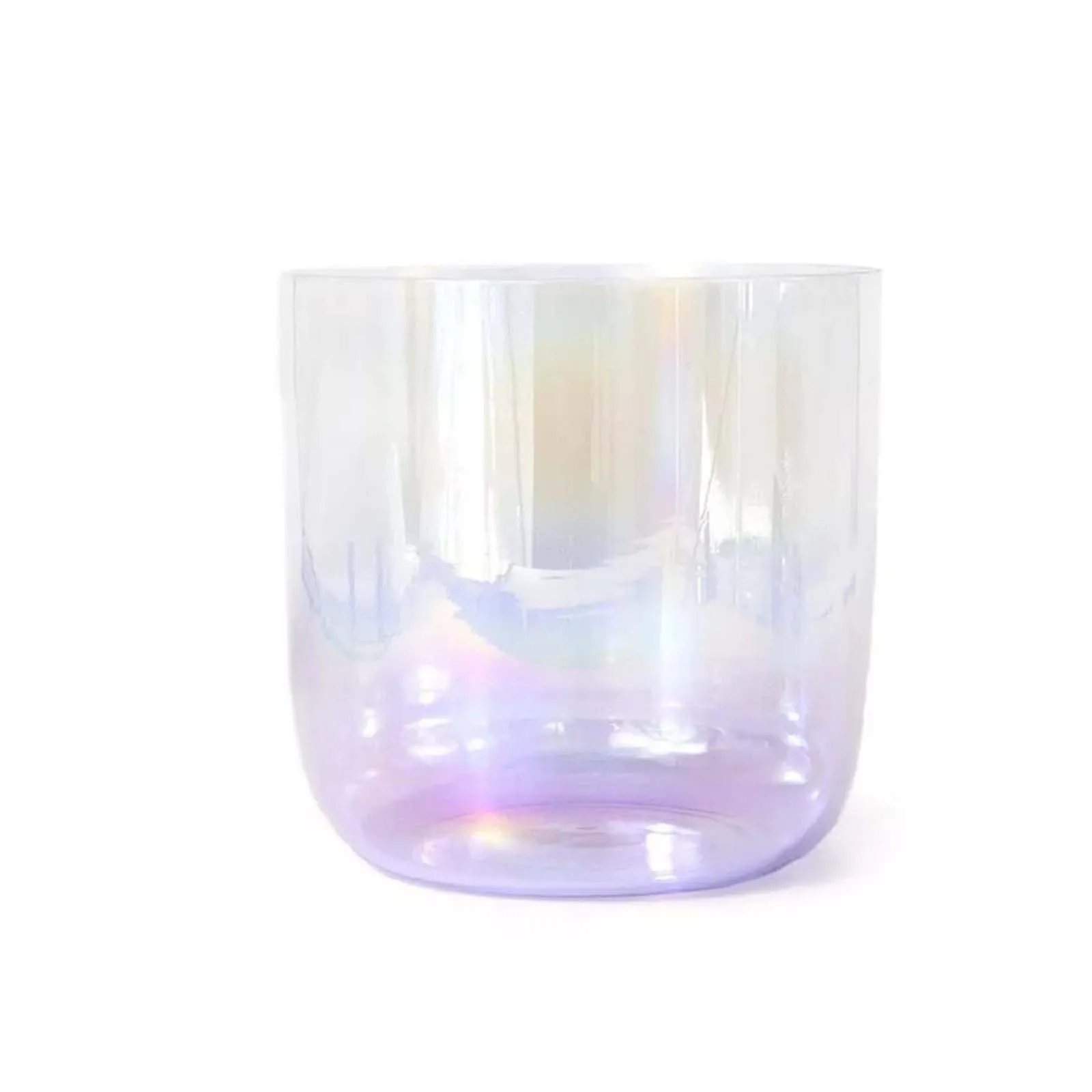 Hye-eun Purple Cosmic Light Clear Crystal Singing Bowl 7 Inch Note abcdefg with Mallet and O-Ring