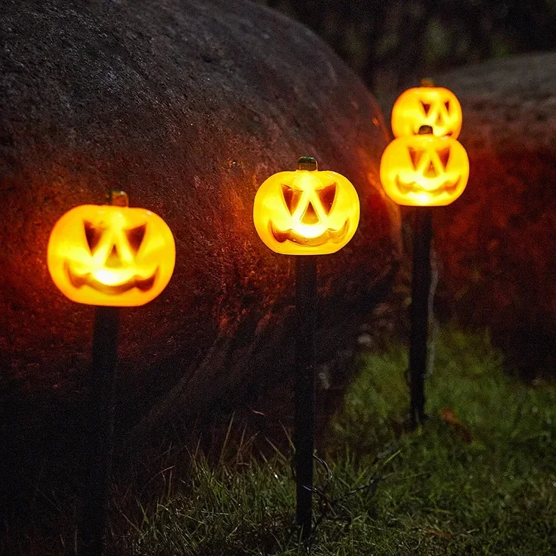 Halloween Jack-o-lantern Solar Energy Charge Lamp Outdoor Waterproof Garden Yard  Landscape Decoration Light Fest Pumpkin Lamp