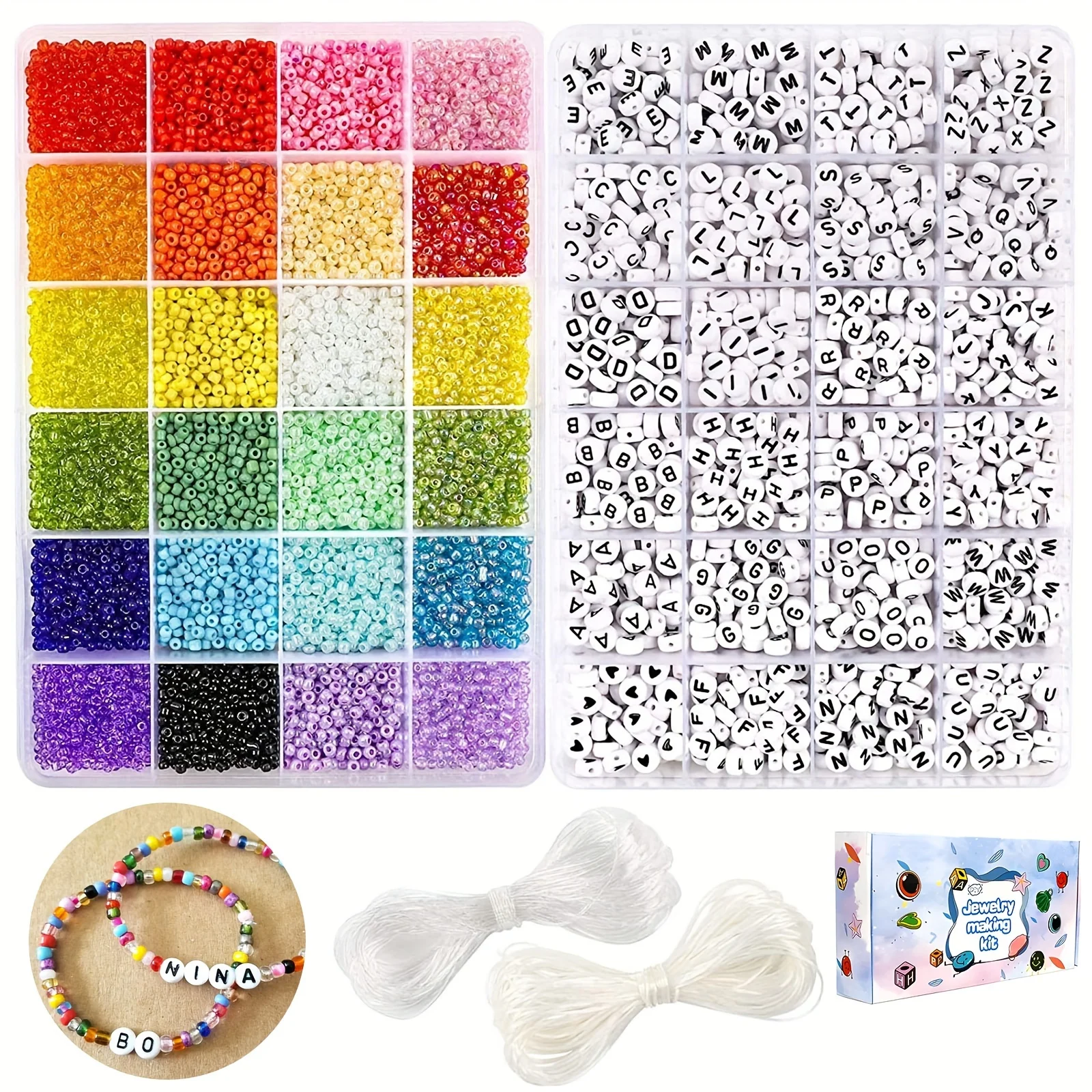 

10800 шт., стеклянные бусины для браслетов, 3 мм, 8/0