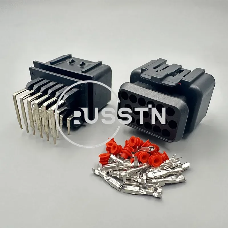 1 Set 18 Pin Econoseal Plug Automotive Rectangular PCB Connector ECU Socket AC Assembly For Cars 344106-1 344107-1