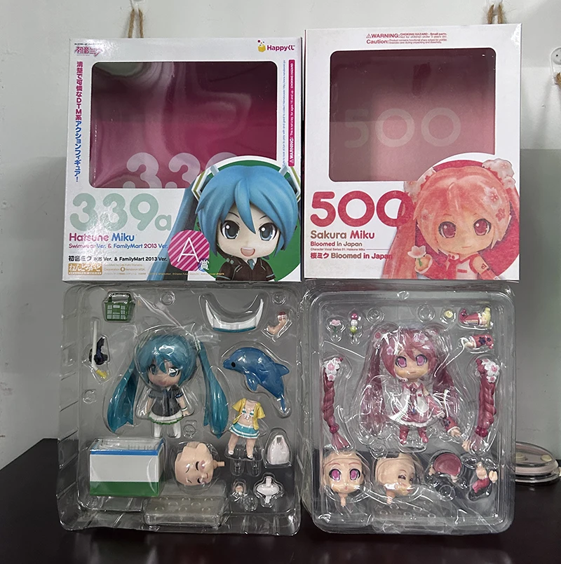 Doll Hatsune Miku 500 Sakura Hatsune Miku 339a Kagamine Rin Figure PVC Action Figure Model Cute Change Face Toys Christmas Gifts