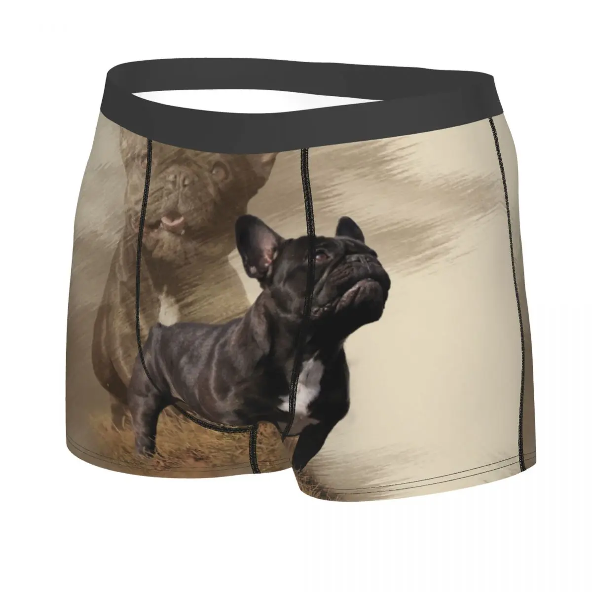 Custom Cool French Bulldog Underwear Men Breathable Pet Dog Boxer Briefs Shorts Panties Soft Underpants For Male