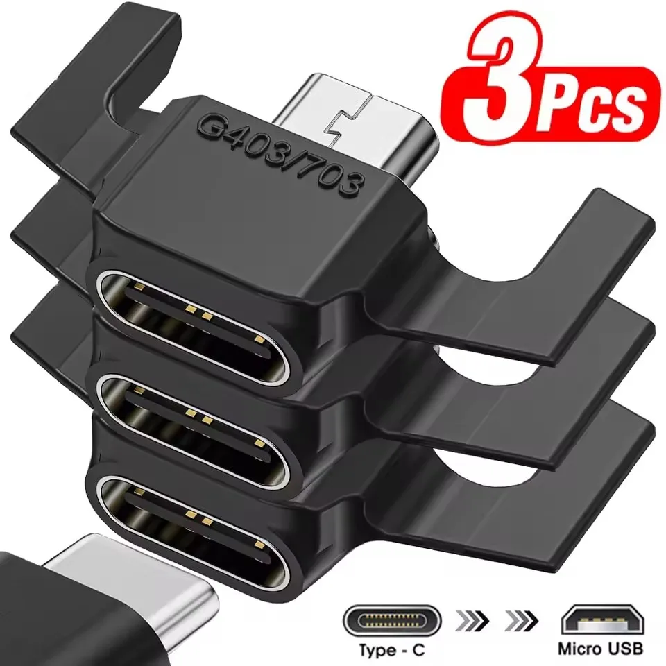 Adaptador de carregamento micro USB para tipo C, para Logitech G703/G403, Logitech GPW 1/2, mouse para jogos sem fio, conversor de carregador de alta velocidade