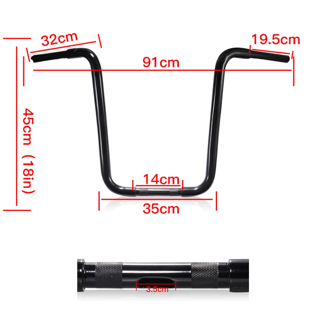 Vintage Motorcycle Handlebars 25mm Pullback 18\'\' Super High Steering Wheel for Sportster Softail Dyna Road Glide Bobber Chopper