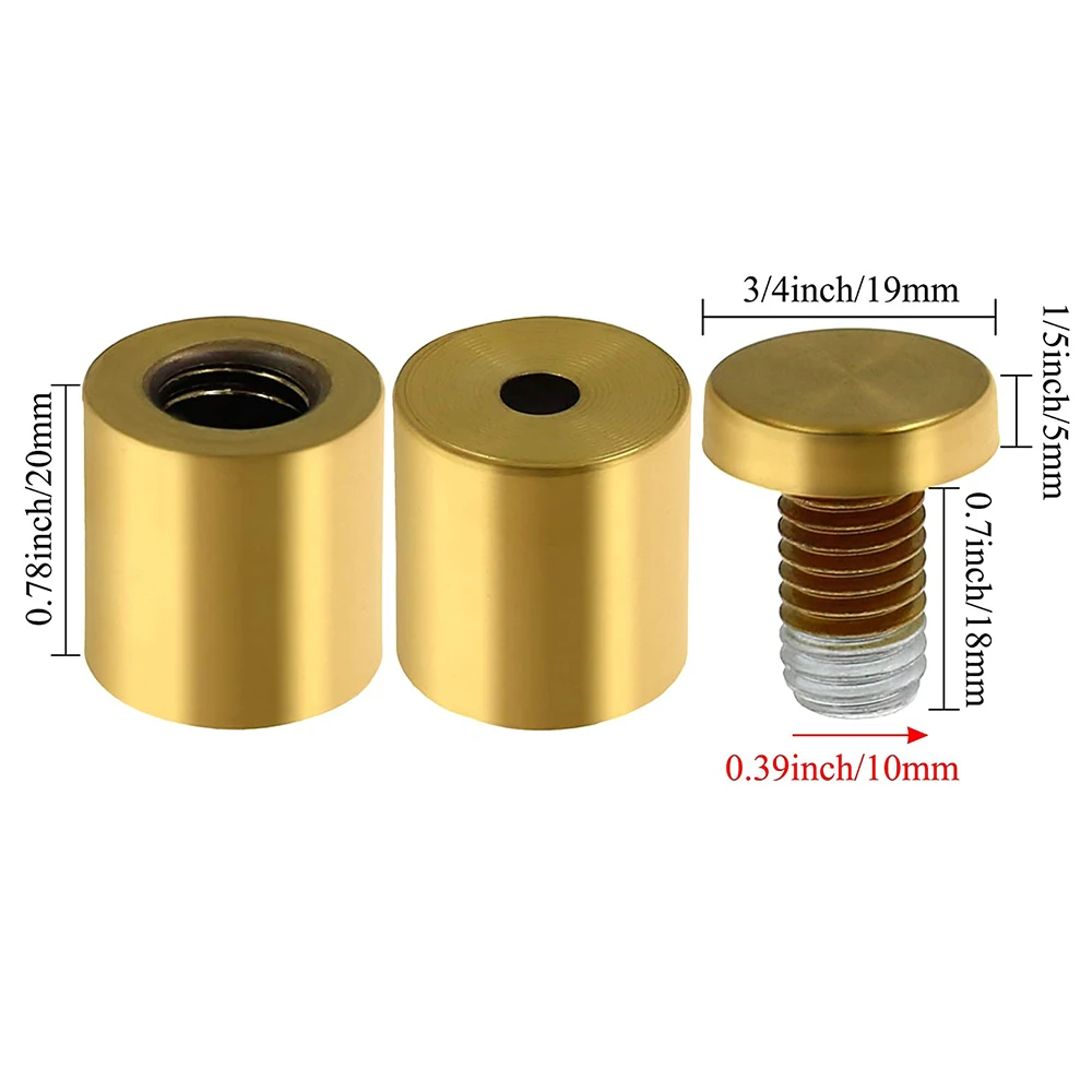 A84X-24 Pcs 3/4 Inch X 1Inch Stainless Steel Standoff Screws, Wall Sign Standoff Mounting Hardware Advertising Glass Standoff