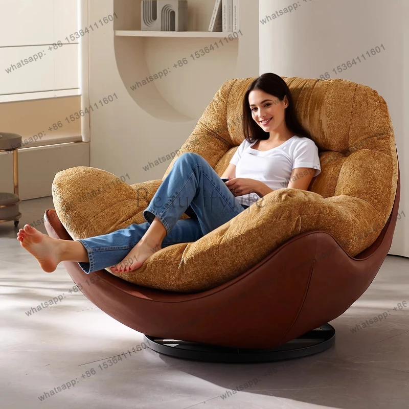 

Mid-Century Sofa Chair Designer Art Single Lounge Chair Casual Lazy Balcony Home Use