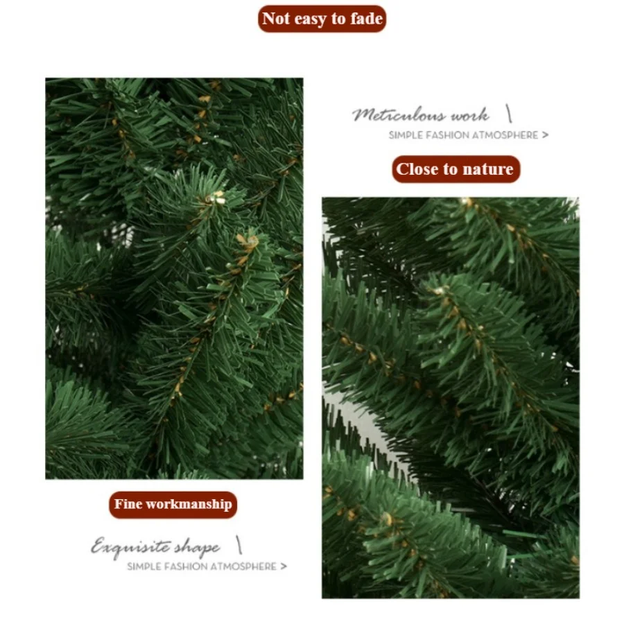 Artificial Christmas Tree Pointed Head PVC Pencil Green Christmas Tree 1.2m To 2.7m Home Christmas Atmosphere Decoration Supplie