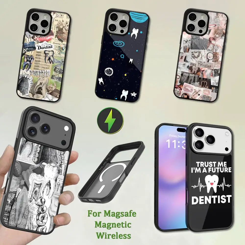 

Tooth Healthy Dentist Dental Phone Case For iPhone 13,12,11,16,15,17,14,Pro,Max,Plus,Mini,Magsafe,Magnetic Wireless Charging