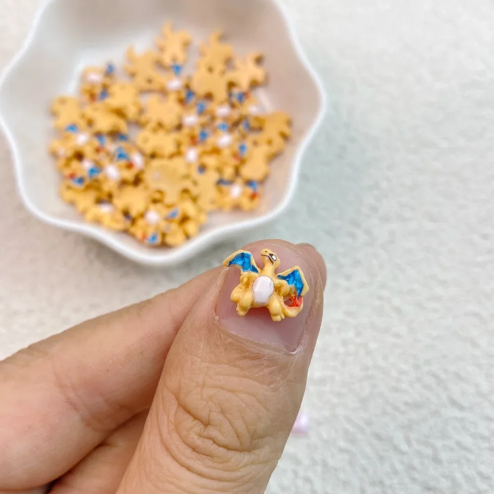 30Pcs Nail Art Resin Cartoon Fiery Dragon Designer Charms Rhinestones DIY Craft For Nail 3D Decorations Jewelry