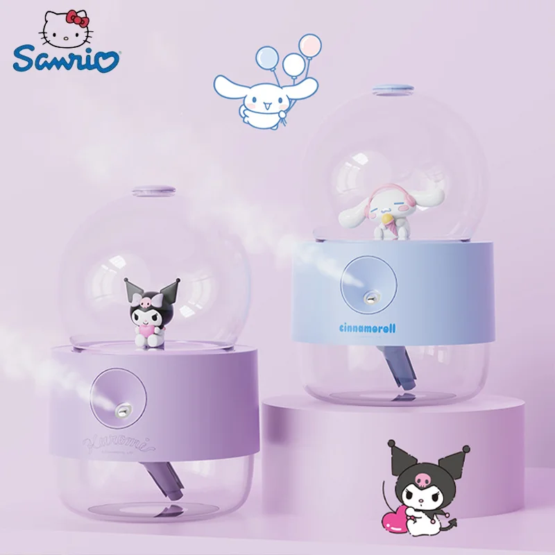 

Sanrio Humidifier Cinnamoroll Cartoon Kawaii Nightlight Humidifier Usb Rechargeable Portable Desktop Nightlight Office Sprayer