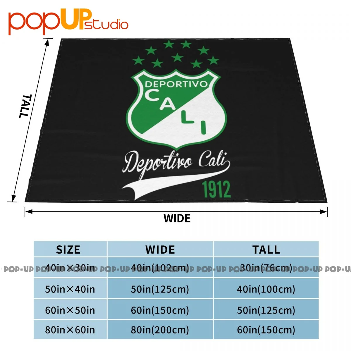 Deportivo Cali De Colombia Futbol Soccer Blanket Soft Flannel Four Seasons Cover Blanket Sleeping Sheets