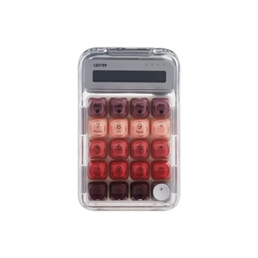 Lipstick-Style 3-Mode Wireless Mechanical Numpad - Bluetooth 5.2/2.4G Wireless/USB-C Wired Adjustable White Backlit Hot-Swappab