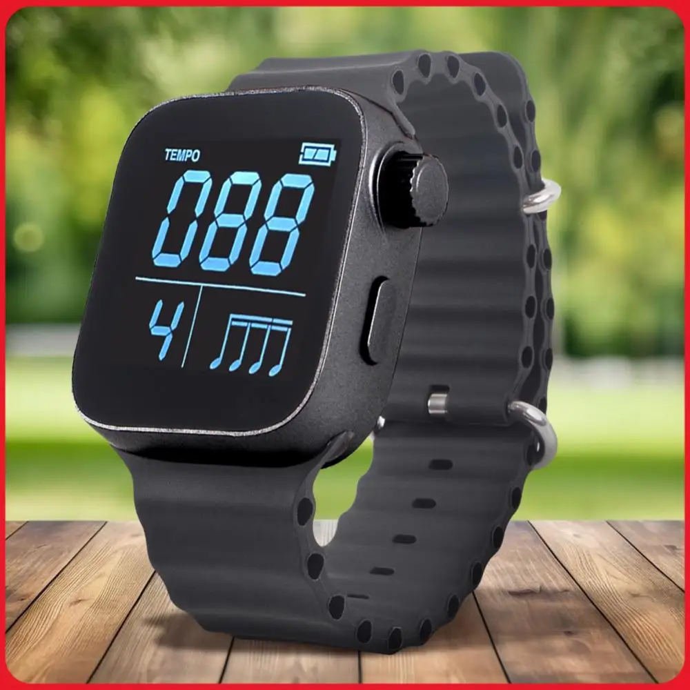 

Wearable Vibrating Metronome for Sport Running Beat Counting Watch Adjustable Strap for Guitar Piano Drum and All Instruments