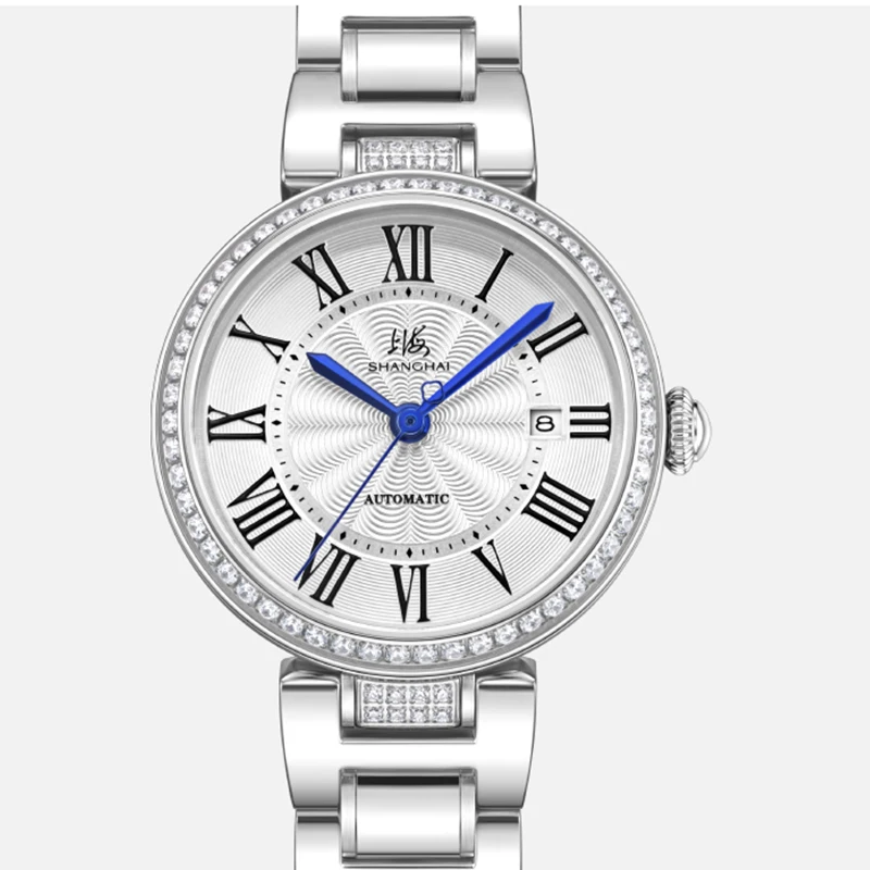 SHANGHAI Watch Aura Collection Ladies' Automatic Mechanical Watches 316L Stainless Steel Fashion Watch 29mm Sapphire Watch S2800