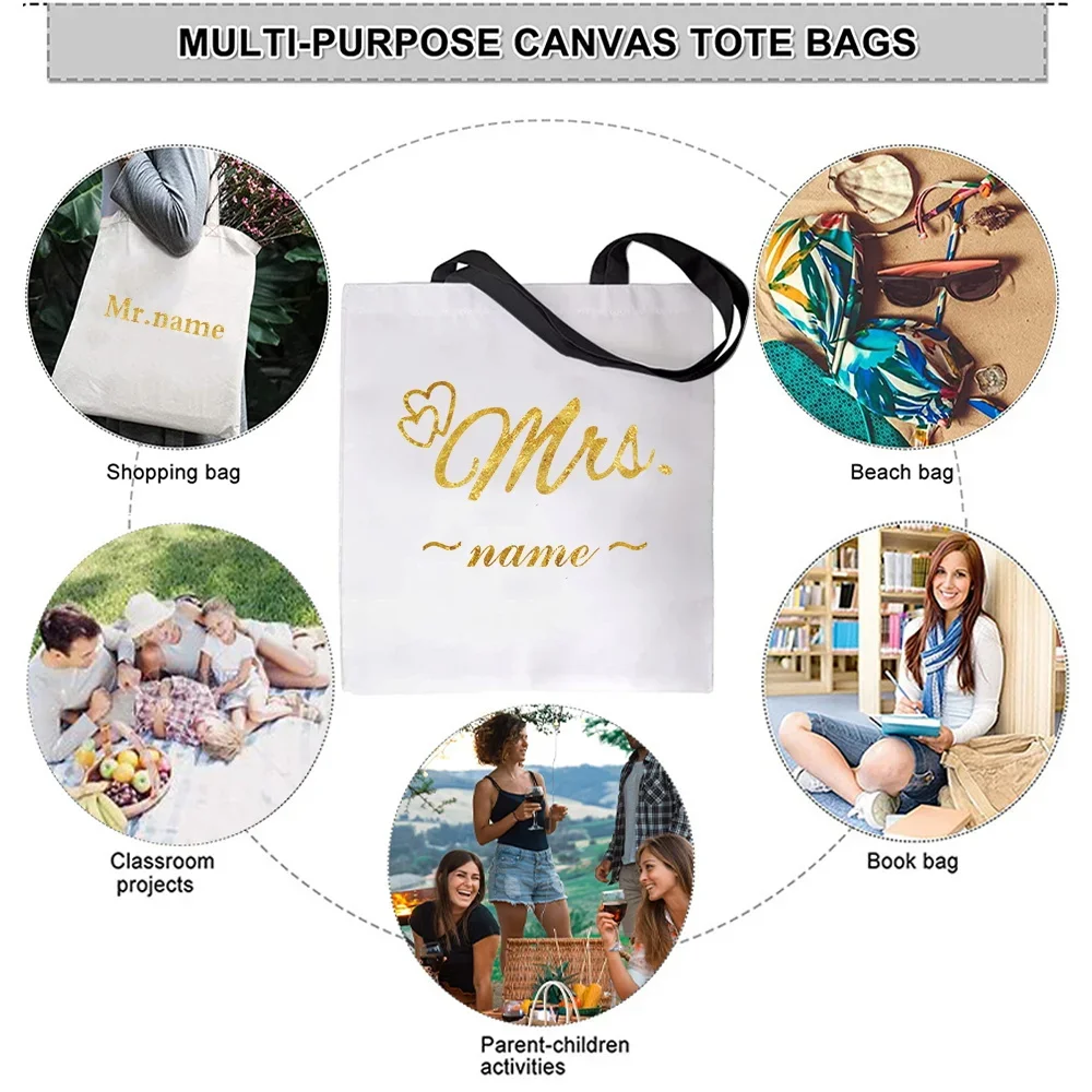 Personalized Customization Name Shopping Bag Women's Handbag Large Capacity Leisure Commuter Bag Portable Shoulder Bag