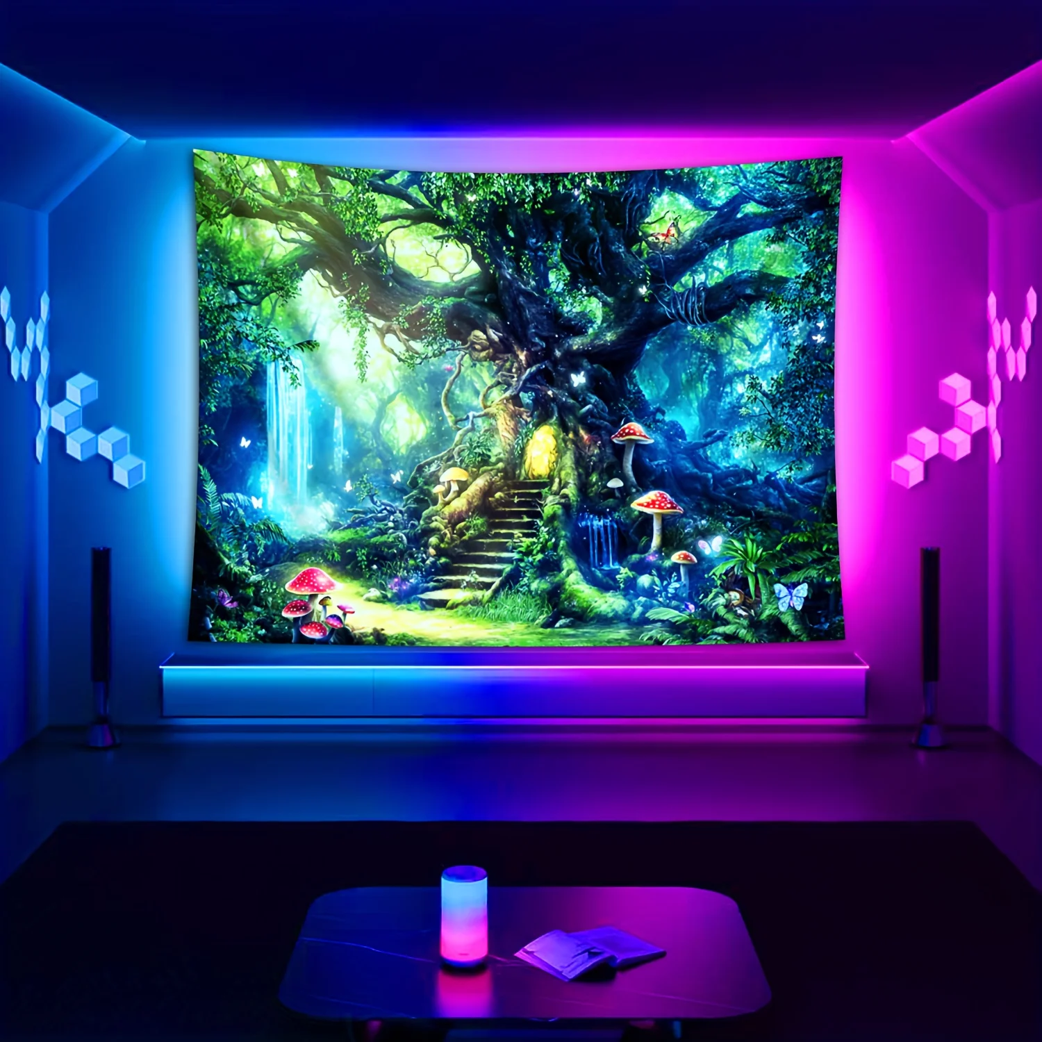 VIKAMA مسحور الغابات نسيج شجرة خطوات جوفاء الفطر غرفة الأطفال ماجيك الزاوية موضوع الإقامة المنزلية غرفة غامرة ديكور