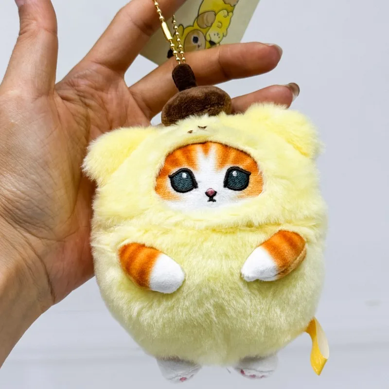 Mofusands Sanrio Characters Bag Stuffed Plush Pendants Cat Cosplay Keychains Kuromi Cinnamoroll Collect Decoration