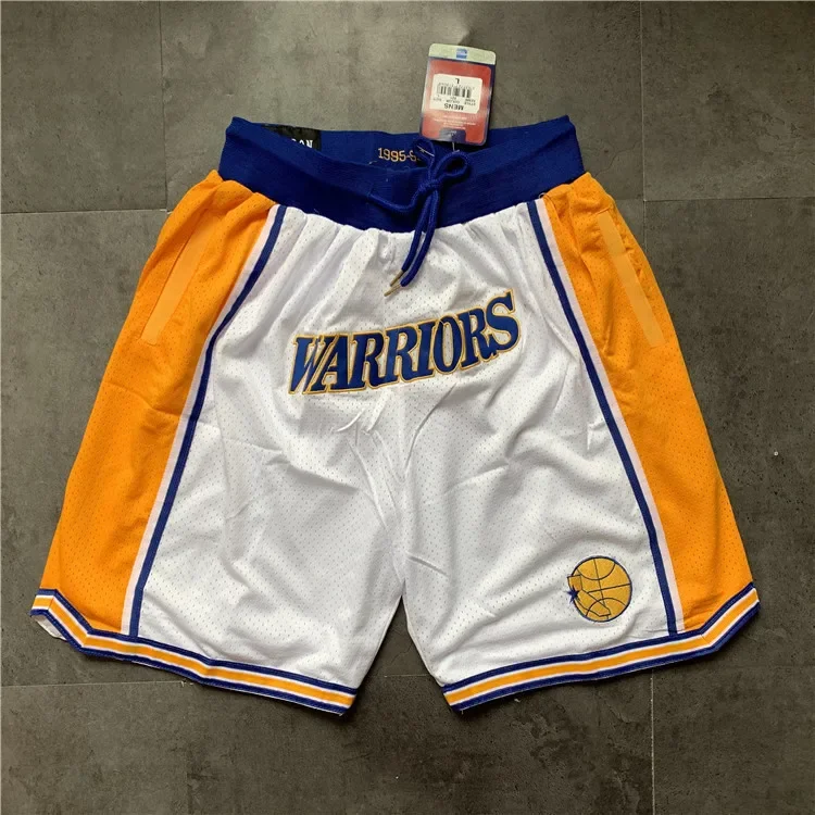 Fashion Basketball Pants Retro Net/dense Embroidery Magic Pocket Shorts Spot Basketball Shorts Men Running Shorts Men