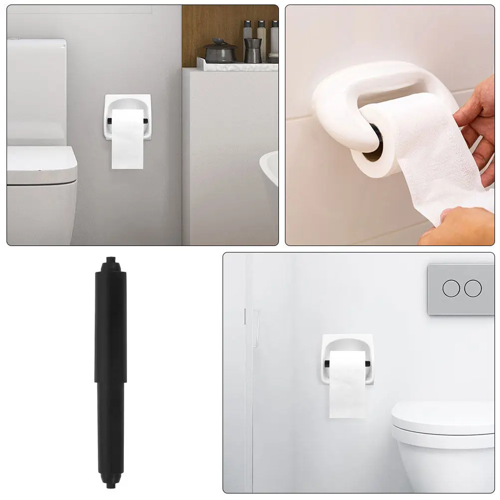 Toilet Paper Holder Roller 2 Pack Plastic Spring Rod Replacement Core for Bathroom Tissue Dispenser