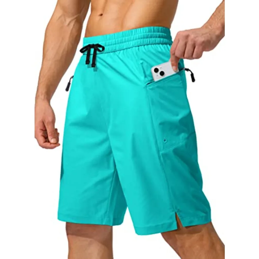 

Мужские плавки-шорты быстросохнущие с карманами на молнии, пляжные шорты, купальные шорты для мужчин - с сетчатой подкладкой