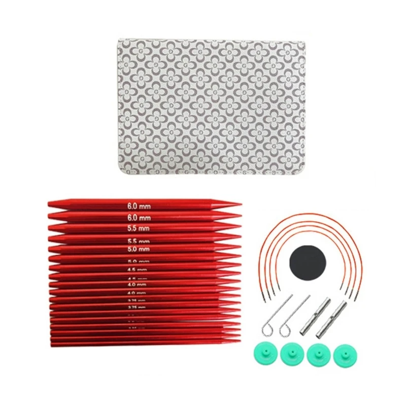 

Circular Knitting Needle Set with Case, Interchangeable Knitting Needle Set