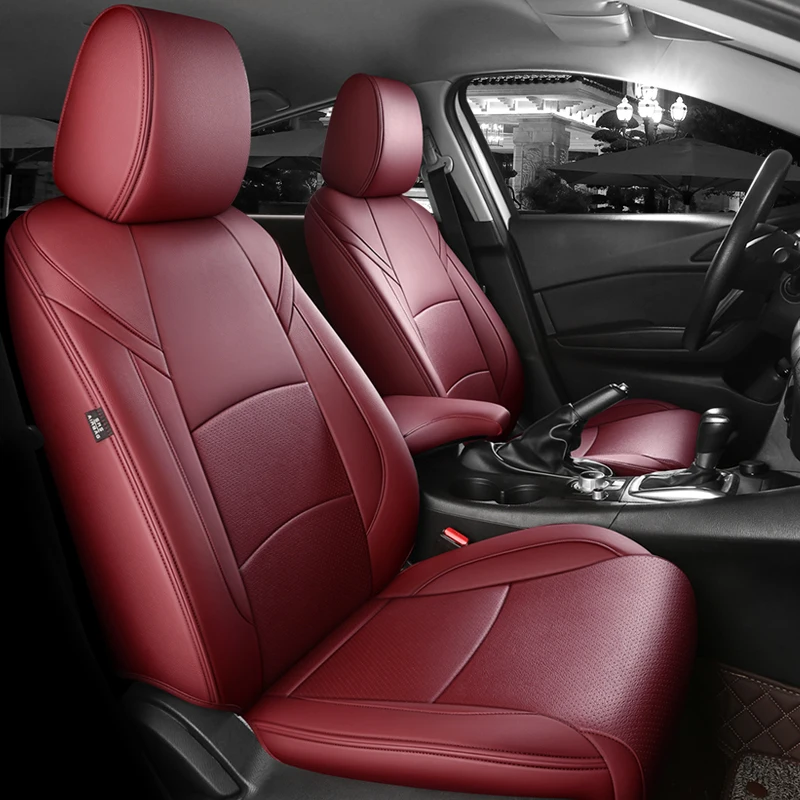 Für Mazda 3 6 CX-5 CX-30 Maßgefertigte Autositzbezüge Zubehör Vollständig Bedeckend Hochwertige Lederqualität Komplettset 2 Reihen 5 Sitze – Detail 37