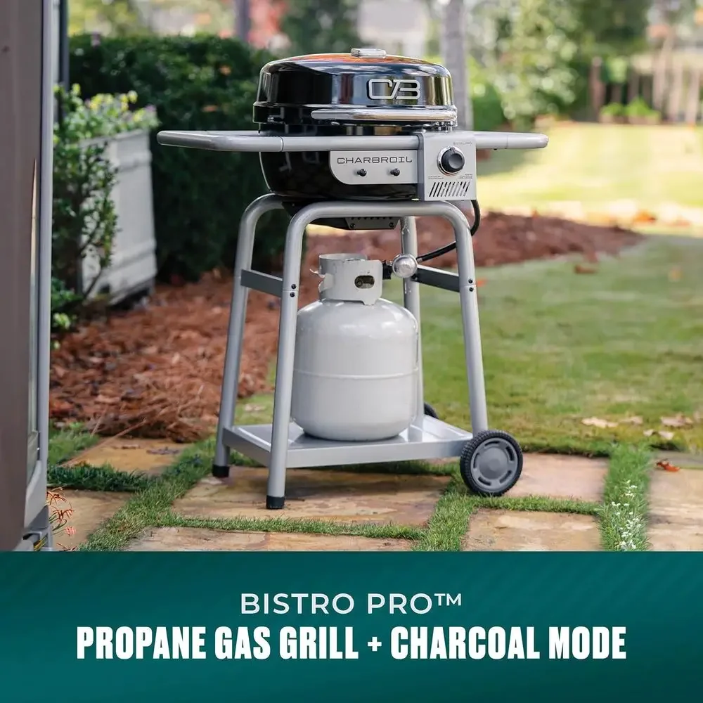 Compact Gas Grill for Small Patios and Spaces - Black
