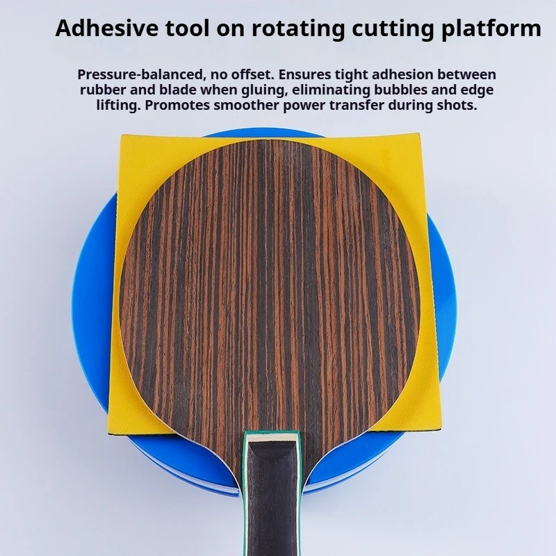 

Table Tennis Rubber Cutting Board & Presser Multi-Functional Rotary Cutting Platform Ping Pong Racket Rubber Paste Cutting Tool