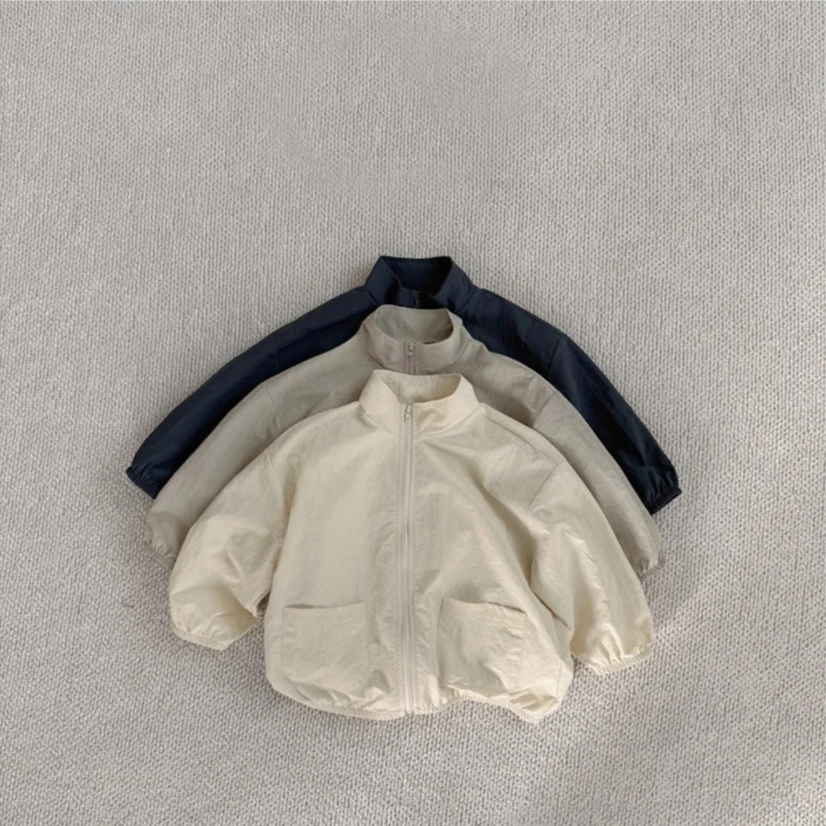 

2025 Autumn New Baby Girl Casual Coat Kids Boys Zipper Jacket Solid Infant Windbreak Cardigan Long Sleeve Toddler Clothes