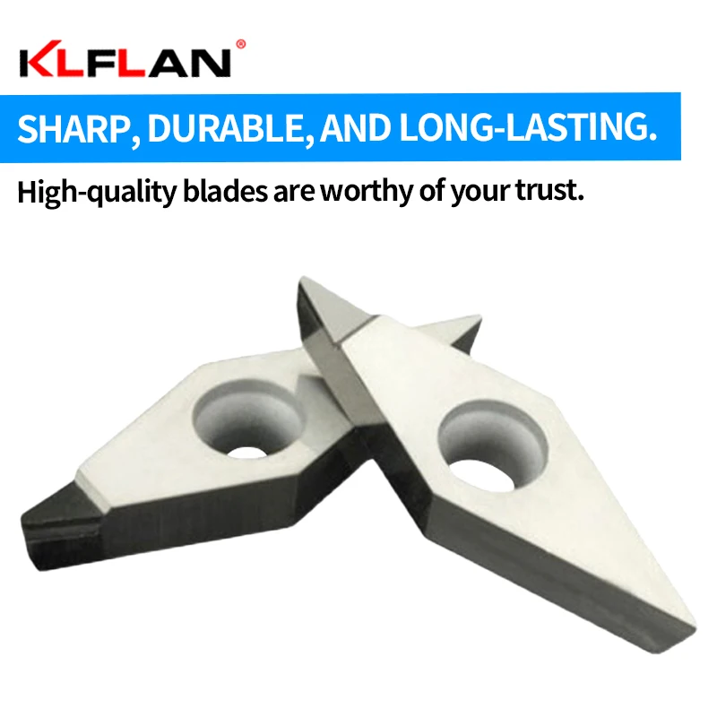 KLFLAN PCD CBN VBGT Diamant-CNC-Einsätze für die Bearbeitung von Aluminium, Kupfer und Gusseisen mit hoher Härte, verwendet für CNC-Drehmaschinen