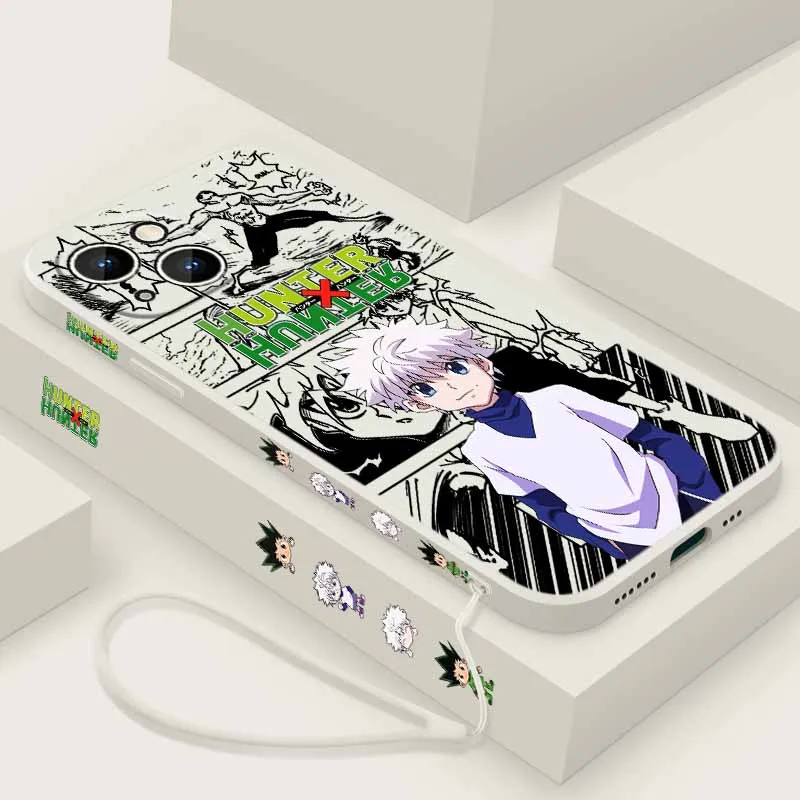 เคสโทรศัพท์ลาย Hunter×Hunter Killua Zoldyck สำหรับ Xiaomi POCO X7 X6 X5 X4 X3 NFC GT M6 M5 M4 F6 F5 F2 F1 Pro แบบสายคล้องมือ
