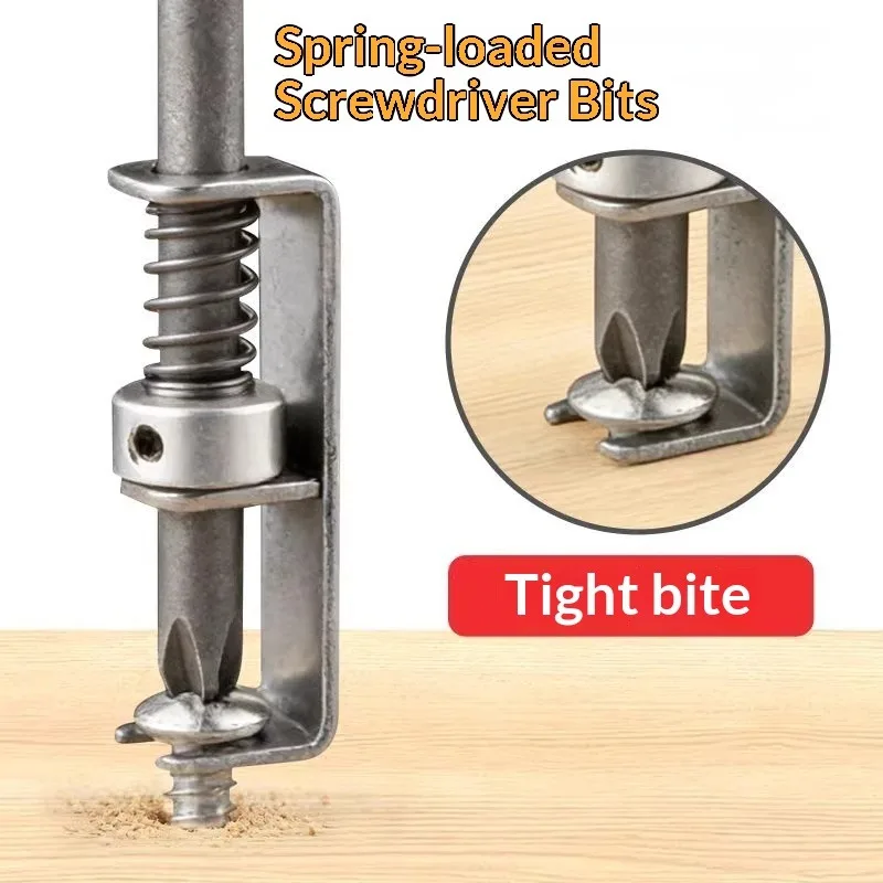 Universal screw gripper tool Spring Loaded Screw Holder Bit Safety Screw Wear Resist Anti Drop Screwdriver Bits Clamp Fixing Set