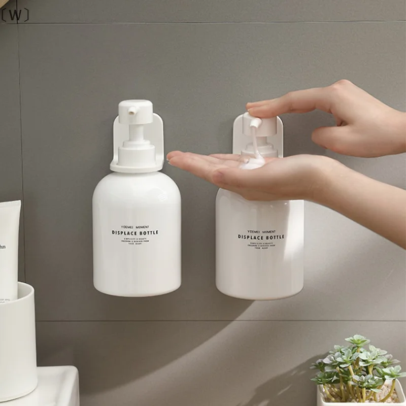 ieniaW Parque verstellbarer Spender, Flaschenhalter, Wandmontage, selbstklebend, für Shampoo, Lotion, Handseife, Flaschenhalter, Badezimmer-Aufbewahrungsregal