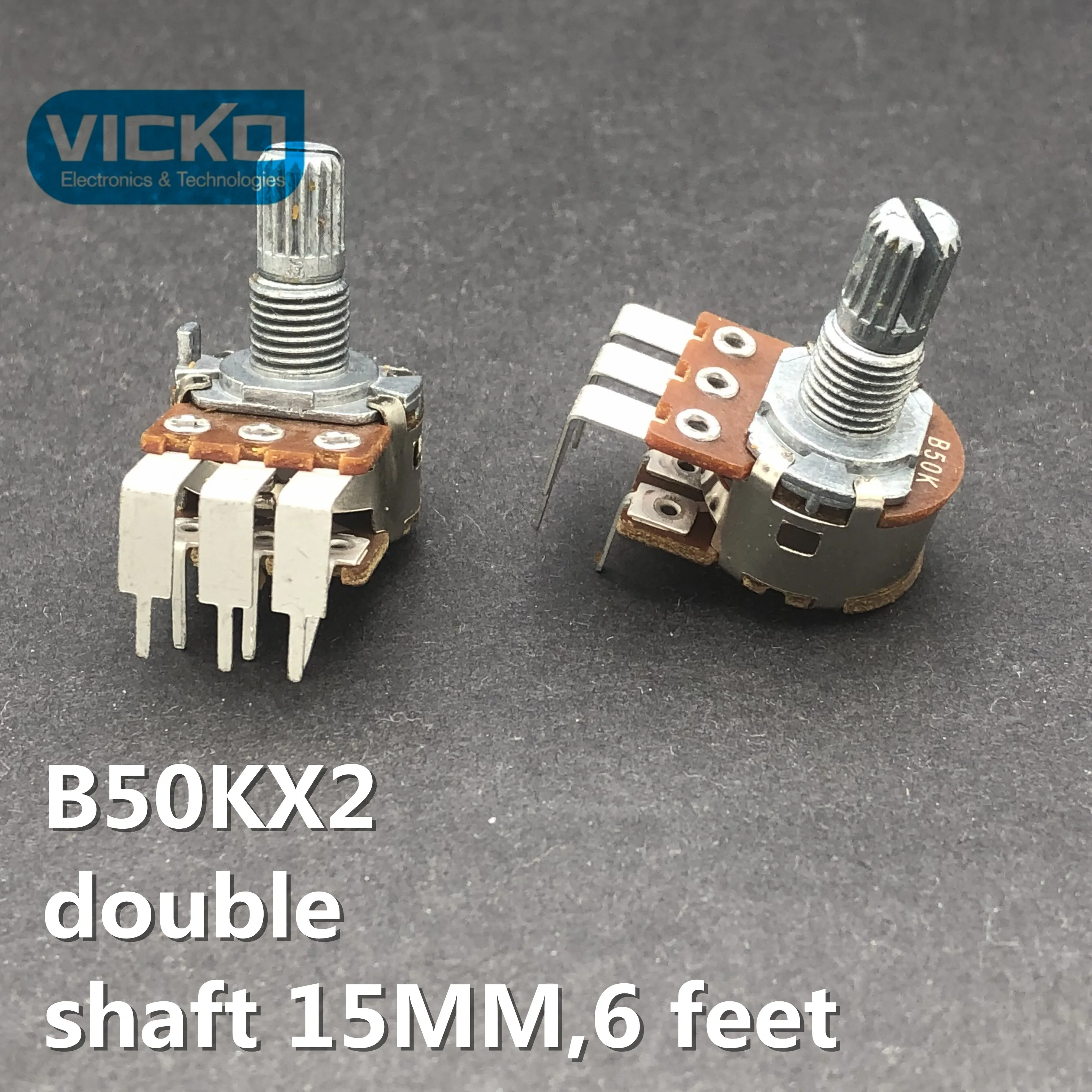 148 type B50KX2 Swans dual step with step amplifier audio speaker volume potentiometer handle length 15MM switch